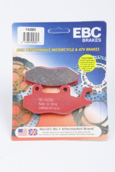 EBC "X" Carbon Graphite Brake Pad (Brake Type: Brake pads) (Compatible Brand: Fits Kawasaki,Fits Suzuki,Fits Yamaha,Fits Can-am,Fits CFMoto,Fits E-TON)