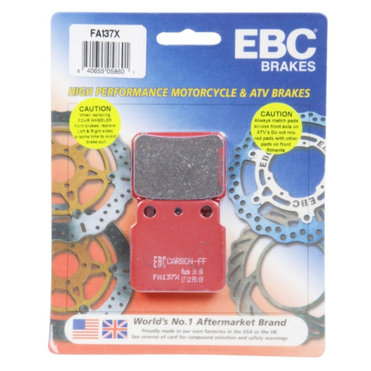 EBC "X" Carbon Graphite Brake Pad (Brake Type: Brake pads) (Compatible Brand: Fits Kawasaki,Fits Suzuki,Fits Arctic cat)