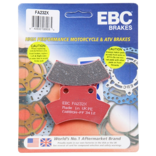 EBC "X" Carbon Graphite Brake Pad (Brake Type: Brake pads) (Compatible Brand: Fits Polaris,Fits CFMoto)