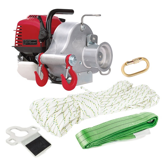 Portable Winch Gas-Powered Portable Capstan Winch Kit, Power of 1550lbs